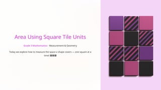 Area-Using-Square-Tile-Units. grade 3 ppt | PPTX