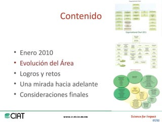Area America Latina y el Caribe del CIAT: logros y retos