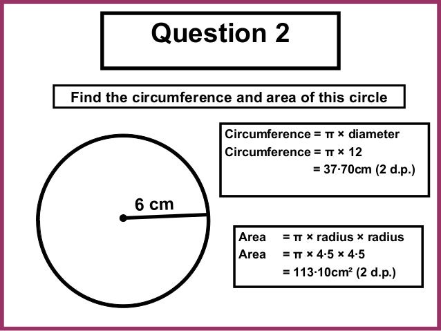 Area and circumference_of_a_circle