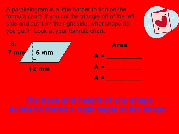 Area and Perimeter of Parallelograms