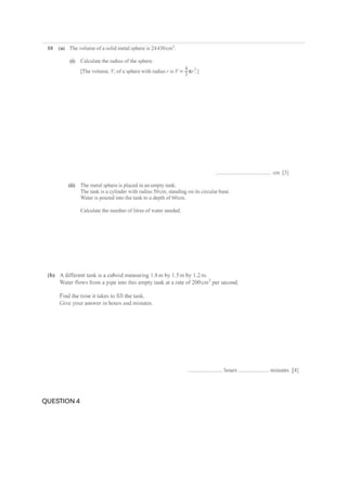 Area And Volume Igcse Mathematics Practice Tasks Pdf Pdf Area And Volume Igcse Mathematics Practice Tasks Pdf Pdf
