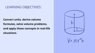 Area and Volume Math Word Problems Presentation in Blue Hand Drawn ...