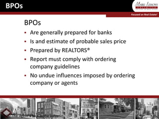 Broker Price Opinion, Price It Right! | PPTX