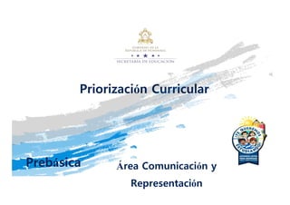 Priorización Curricular
Prebásica Área Comunicación y
Representación
 