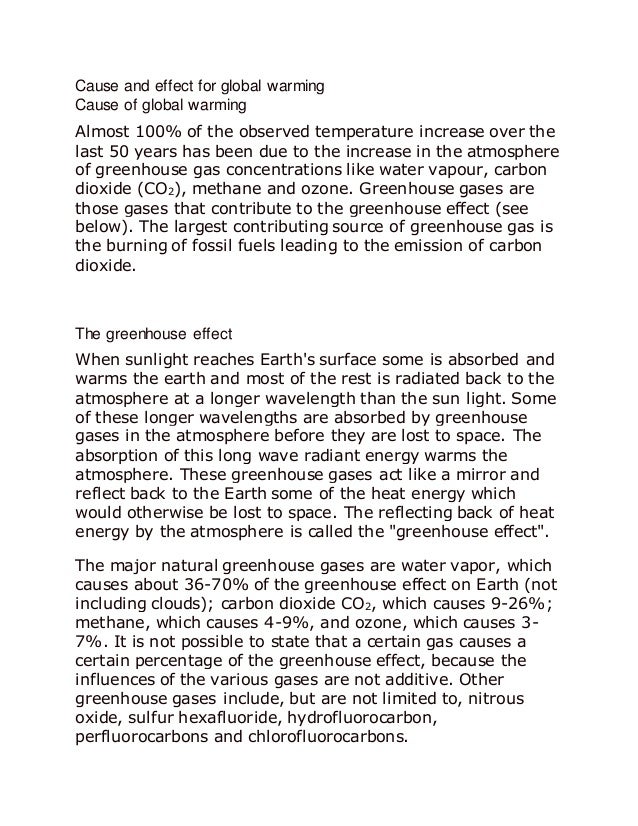 Sample of reaction paper on global warming