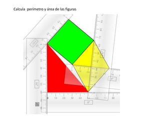 Calcula perímetro y área de las figuras
 