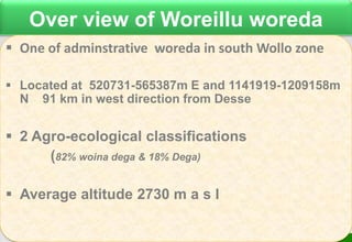 Area description of Kabe (Dagnu)  watershed, Ethiopia