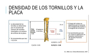 DENSIDAD DE LOS TORNILLOS Y LA
PLACA
 