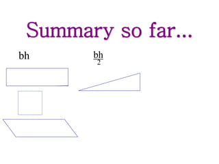 Summary so far...
bh bh
2
 