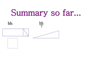 Summary so far...
bh bh
2
 