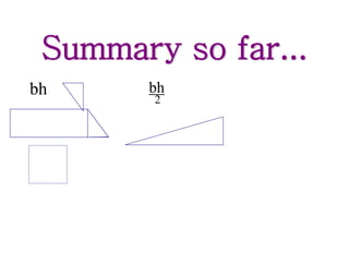 Summary so far...
bh bh
2
 