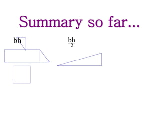 Summary so far...
bh bh
2
 