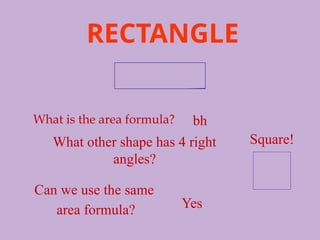 Rectangular Triangle Formulas Area Formulas Rectangle Square, Triangle.pptx