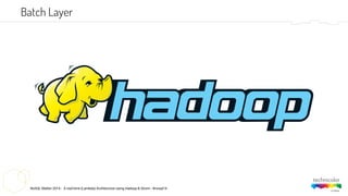 NoSQL Matter 2014 - A real-time (Lambda) Architecture using Hadoop & Storm - #nosql14
Batch Layer
 