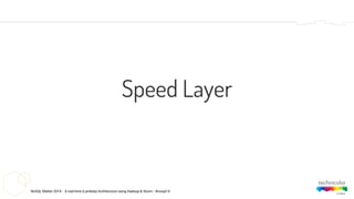 NoSQL Matter 2014 - A real-time (Lambda) Architecture using Hadoop & Storm - #nosql14
Speed Layer
 