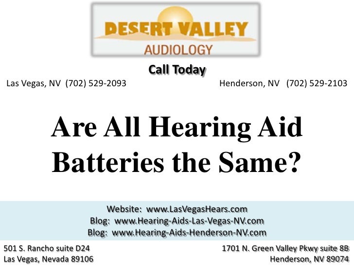 Are All Hearing Aid Batteries the Same?