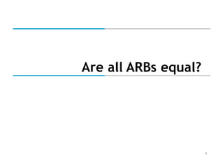 Are all ARBs equal? 