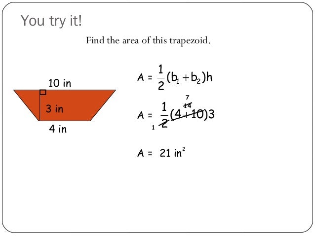 Area formula trapezoid algebra math height formulas triangle trapezoids bases question parallel need parallelograms divide luis class Area of triangles and trapezoids
