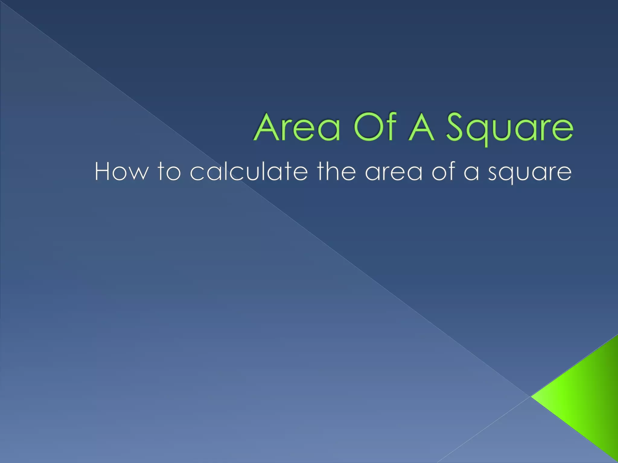Area of a square | PPTX