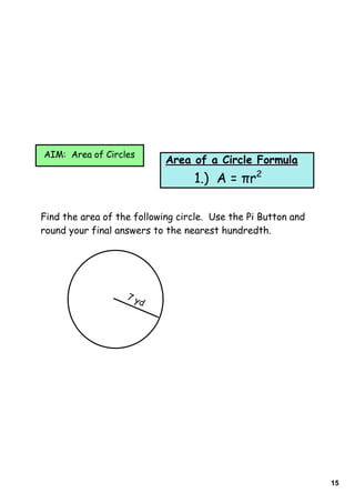 Area of circles | PDF