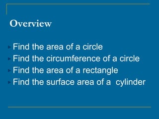 Area of cylinder 2 | PPT