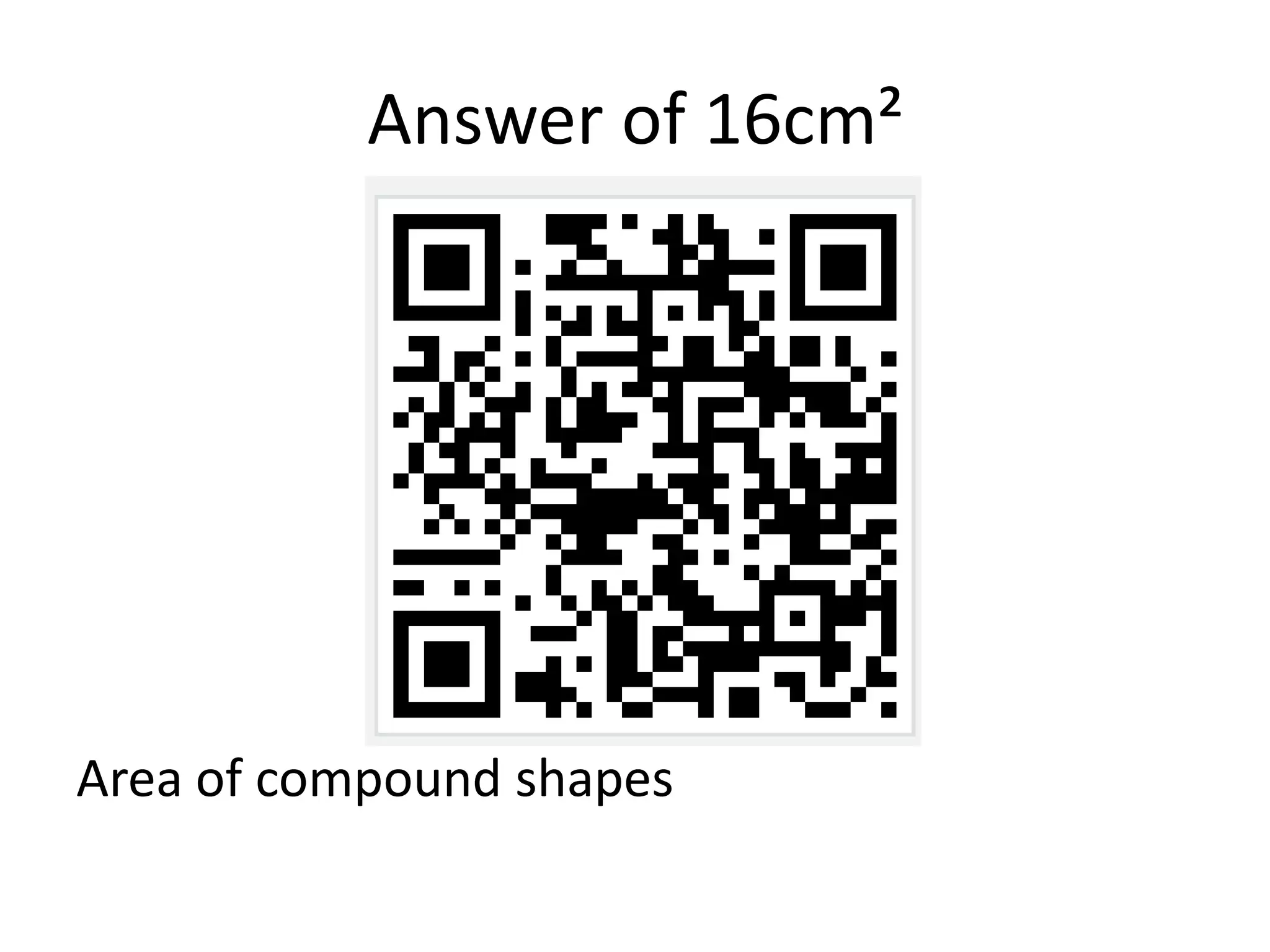 Answer of 16cm²




Area of compound shapes
 