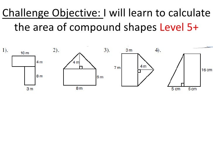 Printables Area Of Compound Shapes Worksheet area of rectangles and triangles compound shapes level 5 17