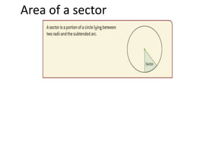 Area of a sector
 