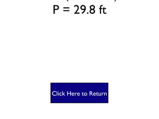 Rectangle #2 P = 2(l + w) P= 2(5.7 + 9.2) P = 29.8 ft Click Here to Return 