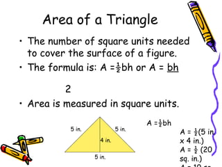 Area Perimeter and Volume of simple shapes | PPT