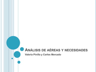 ANÁLISIS DE AÉREAS Y NECESIDADES
Valeria Pinilla y Carlos Mercado
 