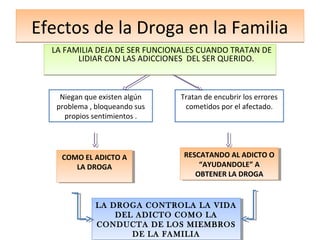 Areas afectadas en los familiares de un farmacodependiente