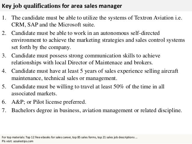 area manager job description