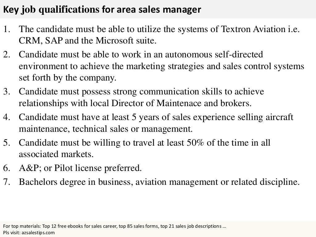 area manager job description