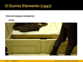 Áreas de espaços compactos:
       Cama




UFMA   |   PROJETO VI         João Ricardo Freire e Rosendy Jess Galabo
 