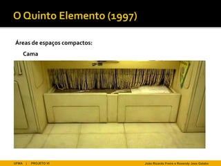 Áreas de espaços compactos:
       Cama




UFMA   |   PROJETO VI         João Ricardo Freire e Rosendy Jess Galabo
 