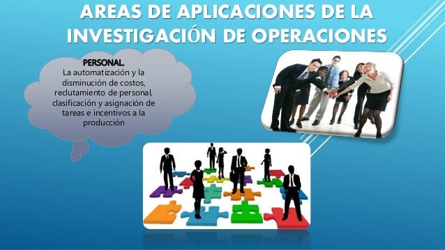 Areas de aplicacion de la investigacion de operaciones