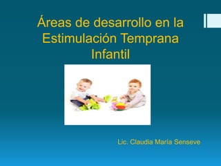 Áreas de desarrollo en la
Estimulación Temprana
Infantil
Lic. Claudia María Senseve
 