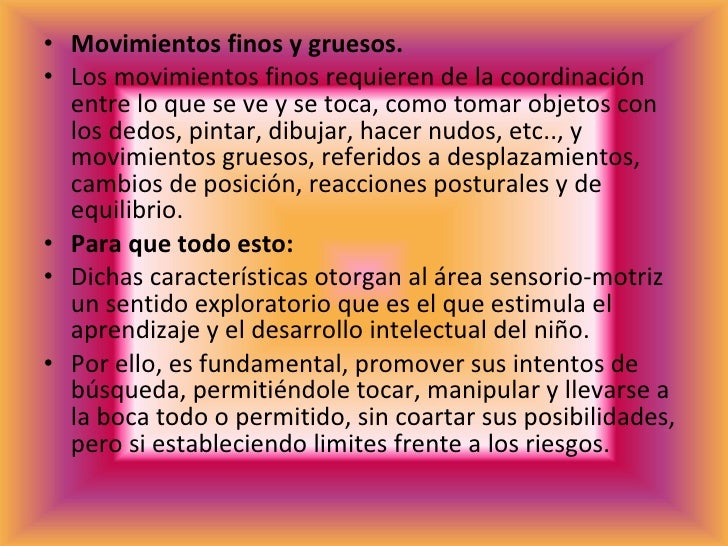 Areas del desarrollo
