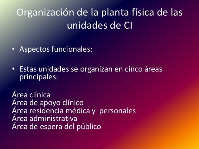Areas fisicas de terapia intensiva