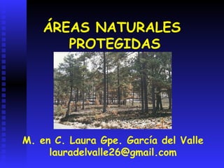 ÁREAS NATURALES PROTEGIDAS M. en C. Laura Gpe. García del Valle [email_address] 