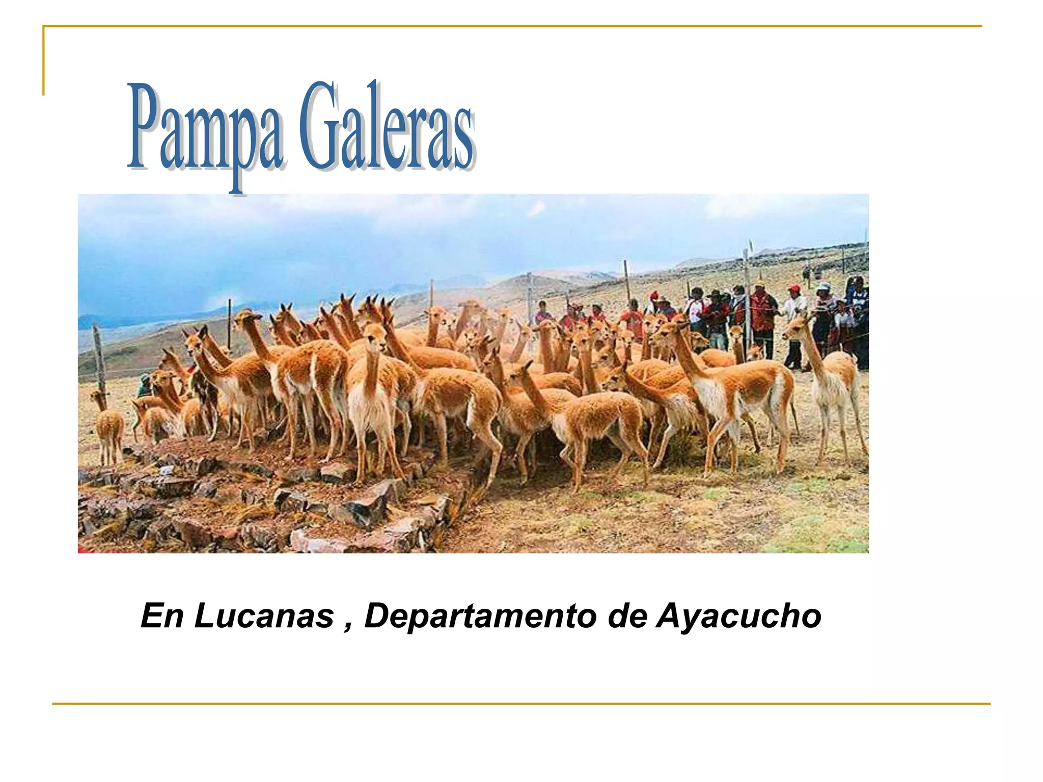 En Lucanas , Departamento de Ayacucho
 