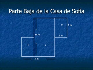 Parte Baja de la Casa de Sofía 10 m 9 m 5 m 3 m A B C 