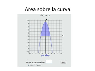 Area sobre la curva
 