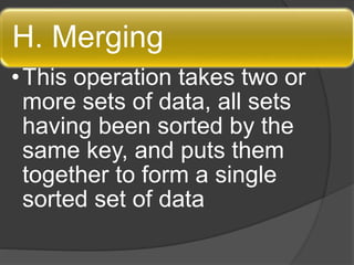 Area's of data processing | PPTX