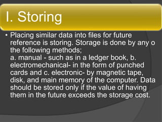 Area's of data processing | PPTX