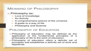 General and Educational Philosophies
