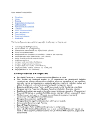 Areas of responsibility[1] | DOCX