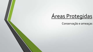 Áreas Protegidas
Conservação e ameaças
 