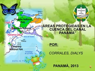 “ÁREAS PROTEGIDAS EN LA
    CUENCA DEL CANAL
        PANAMÁ”


   POR:

   CORRALES, DIALYS


     PANAMÀ, 2013
 